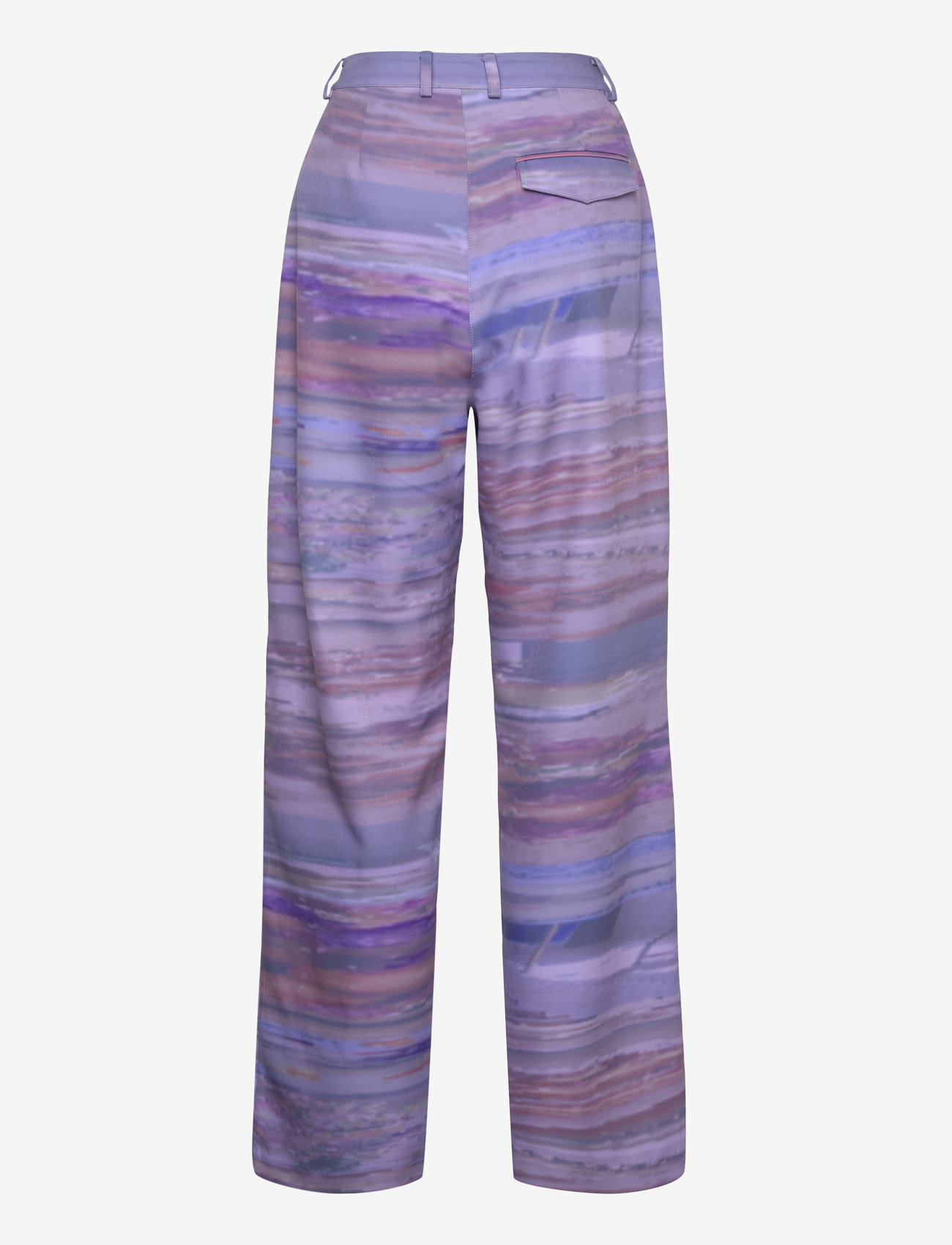Hosbjerg - Line Adele Pants - hosen mit weitem bein - abstract dinner purple - 1