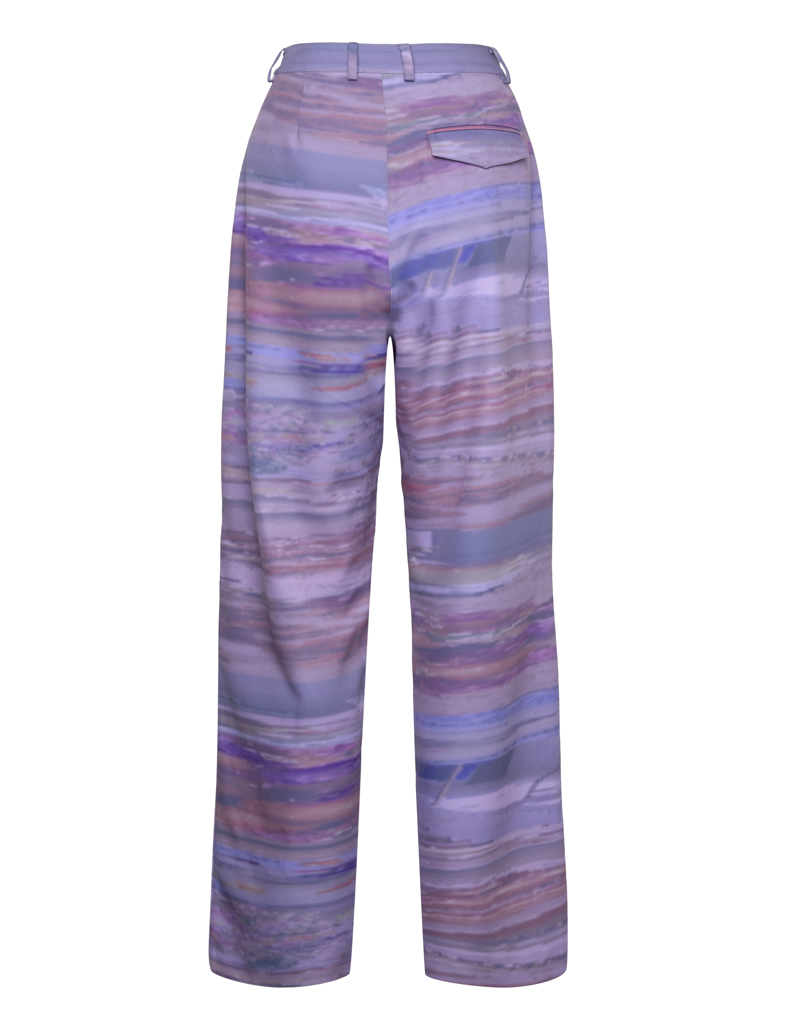 Hosbjerg - Line Adele Pants - hosen mit weitem bein - abstract dinner purple - 1