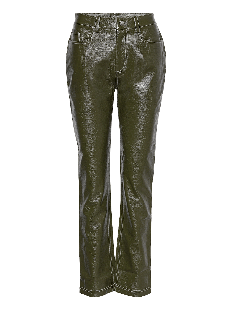 Hosbjerg - Lucia Tori Pants - læderbukser - dark army - 0