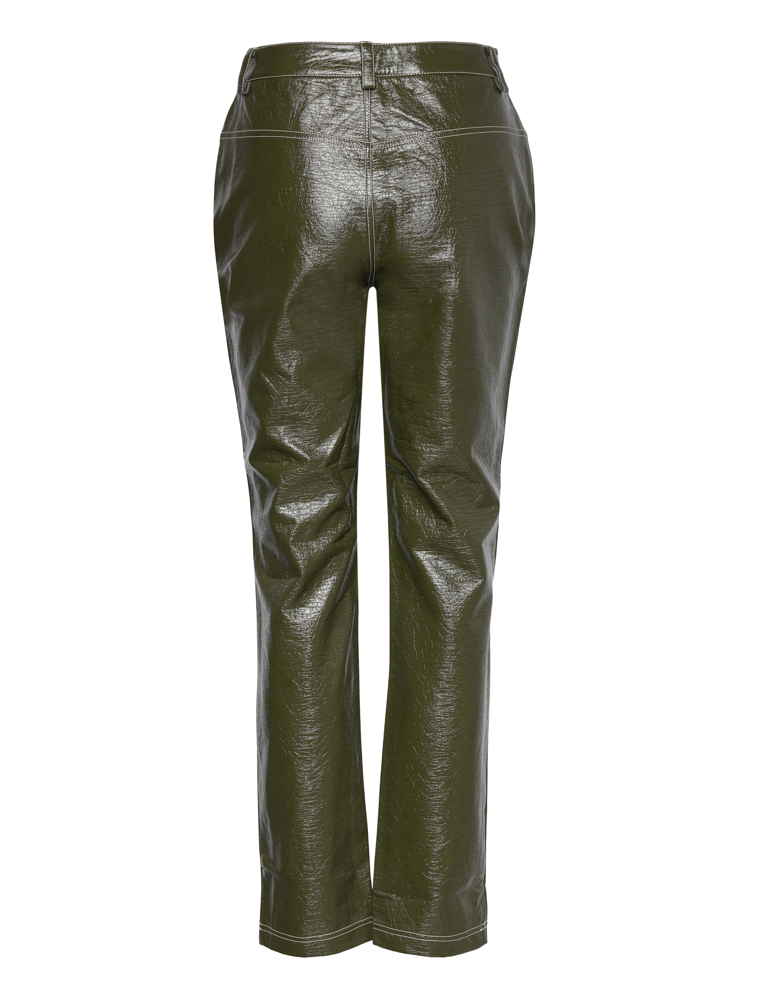 Hosbjerg - Lucia Tori Pants - læderbukser - dark army - 1