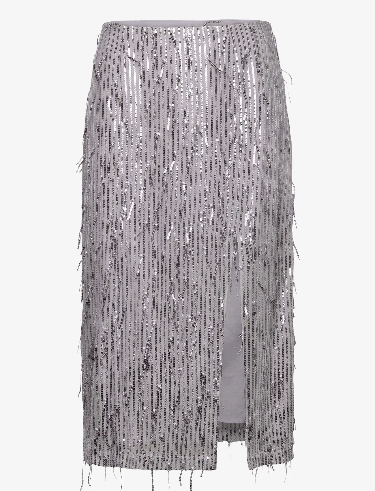 Hosbjerg - Madelin Sequin Skirt - midi skirts - silver grey - 0