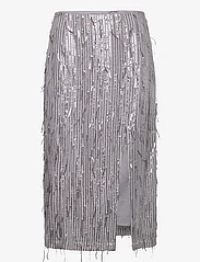 Hosbjerg - Madelin Sequin Skirt - midi nederdele - silver grey - 0