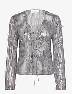 Madelin Sequin Shirt - SILVER GREY