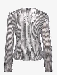 Hosbjerg - Madelin Sequin Shirt - langermede skjorter - silver grey - 1