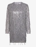 Madelin Sequin Dress - SILVER GREY