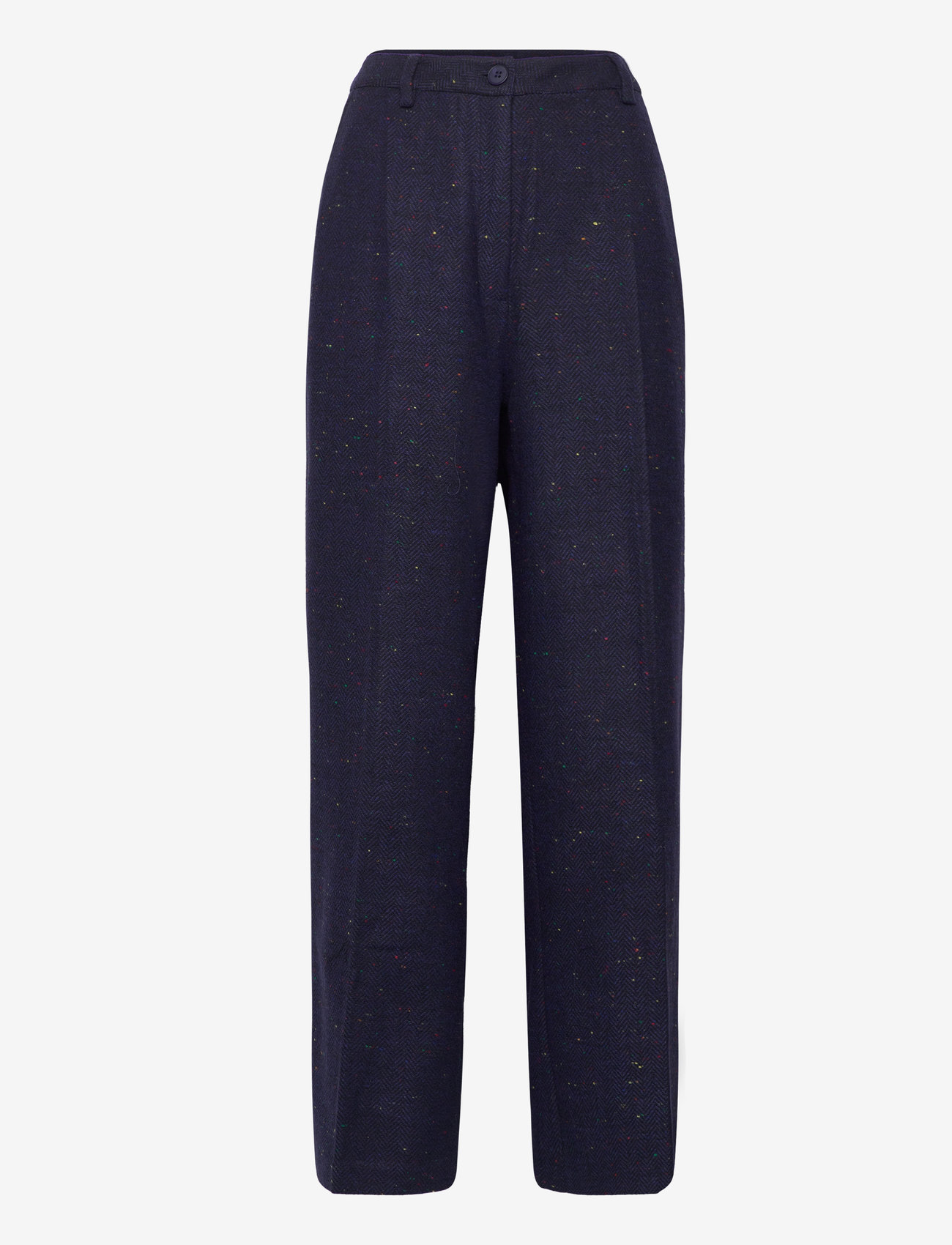 Hosbjerg - Margot Pants - festtøj til outletpriser - navy herringbone - 0