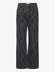 Hosbjerg - Mickie Denim Pants - džinsa bikses ar platām starām - dark grey - 0