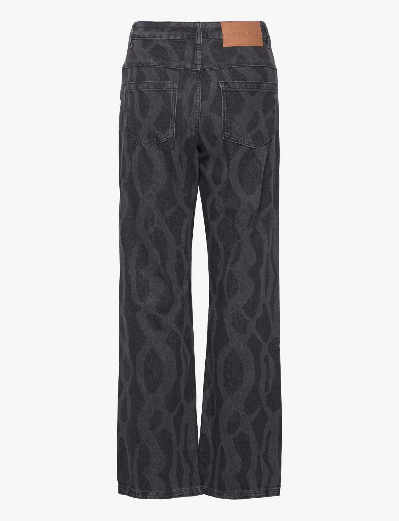 Hosbjerg - Mickie Denim Pants - džinsa bikses ar platām starām - dark grey - 1