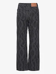 Hosbjerg - Mickie Denim Pants - džinsa bikses ar platām starām - dark grey - 1