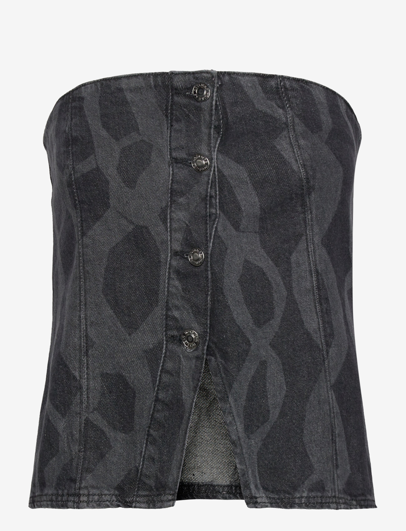 Hosbjerg - Mickie Denim Top - Ærmeløse bluser - dark grey - 0