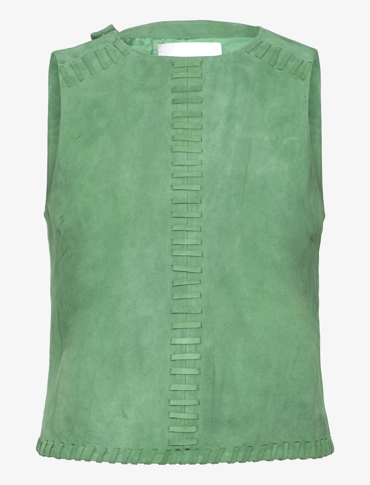 Hosbjerg - Nalyh Suede Top - blouses zonder mouwen - amazon green - 0