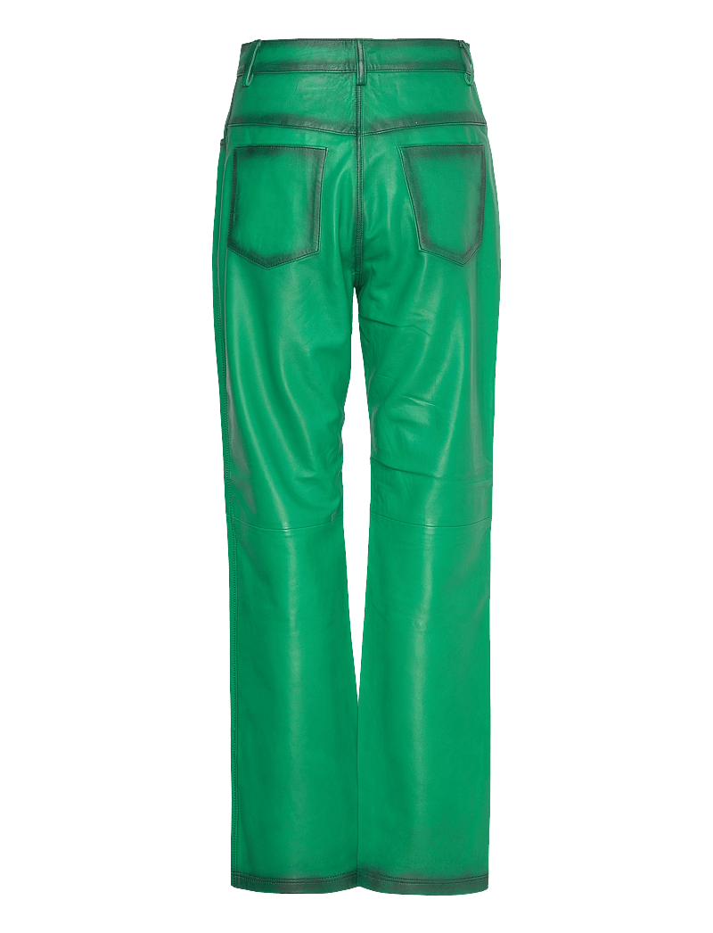 Hosbjerg - Pompay Pants - læderbukser - grass green - 1