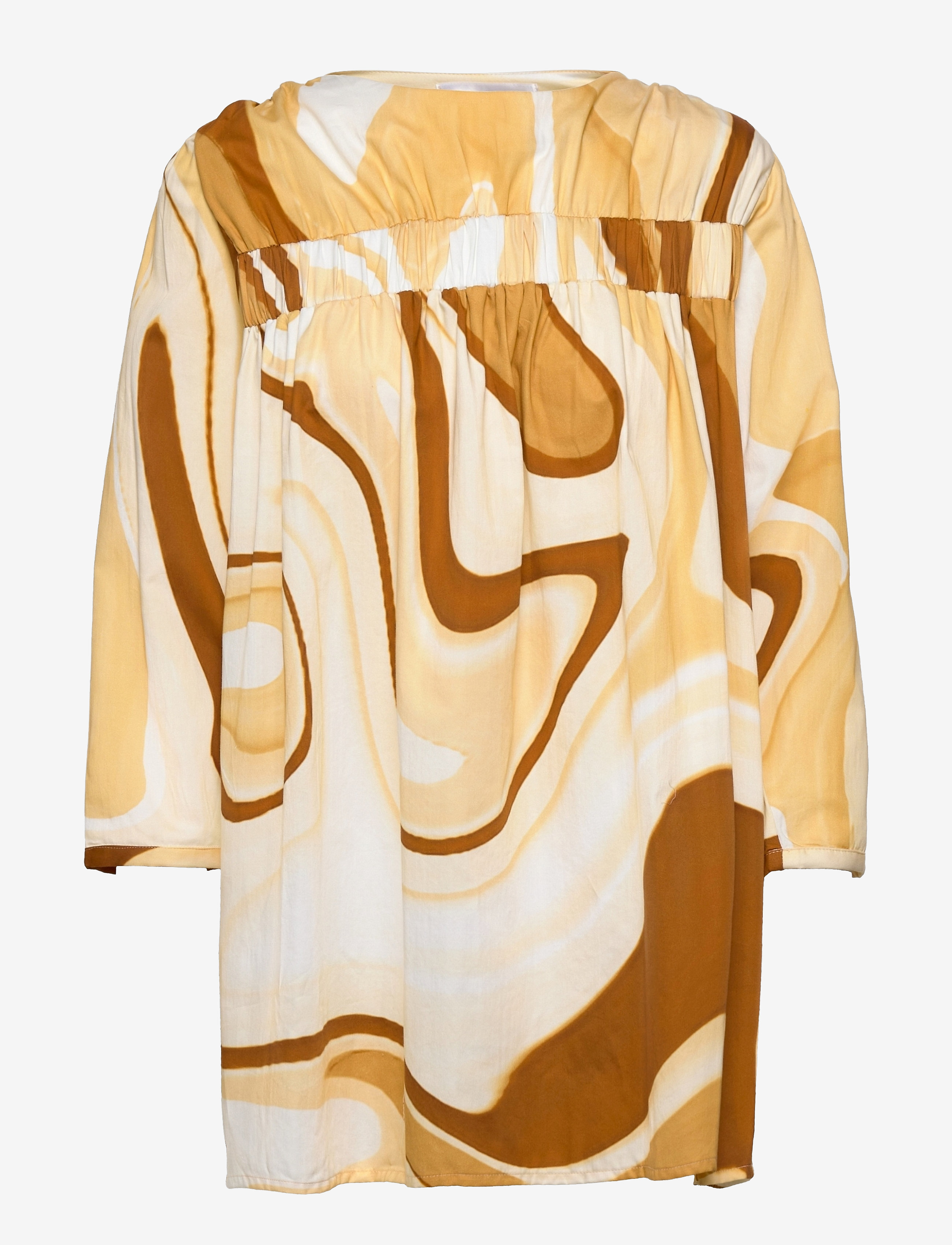 Hosbjerg AGNETHE TUNIC - Tuniki - DESERT LIQUID BLUE / beige