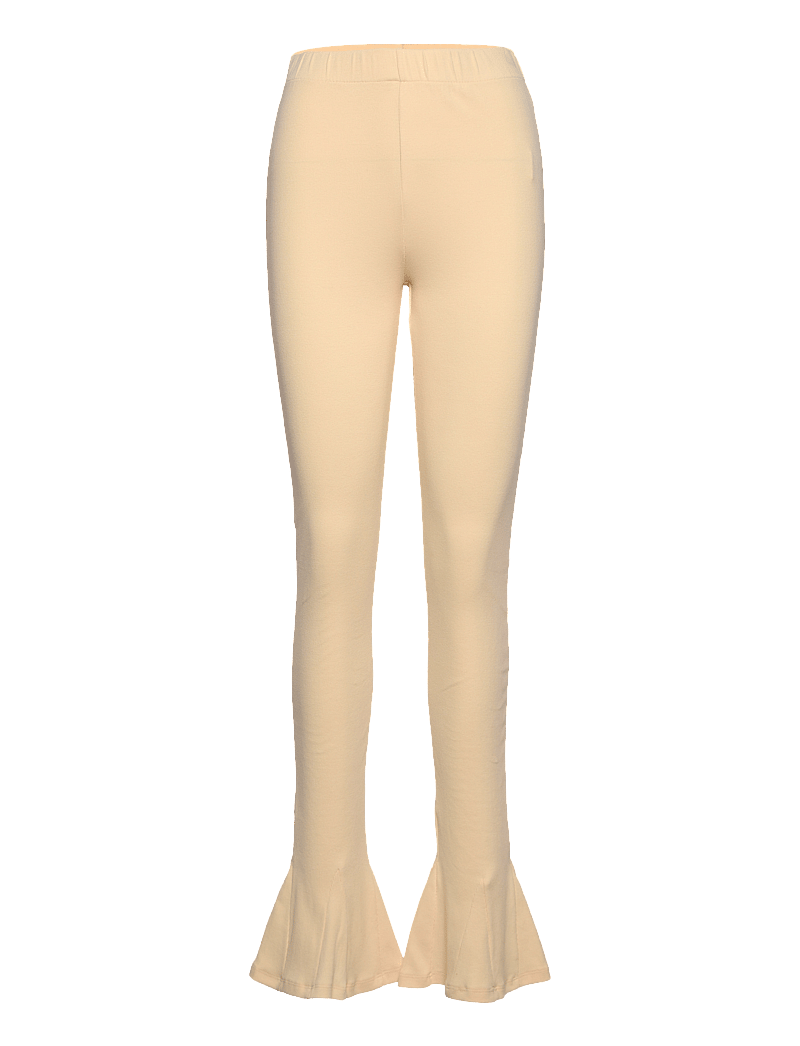 Hosbjerg - AIA FLARE PANTS - schlaghose - light yellow - 0