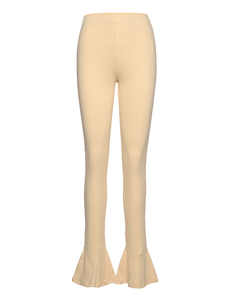 Hosbjerg - AIA FLARE PANTS - trumpettihousut - light yellow - 0