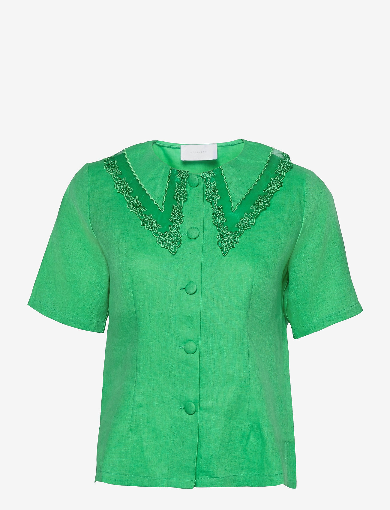 Hosbjerg - CAMILLE SHIRT - short-sleeved blouses - green - 0