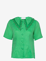 Hosbjerg - CAMILLE SHIRT - short-sleeved blouses - green - 0