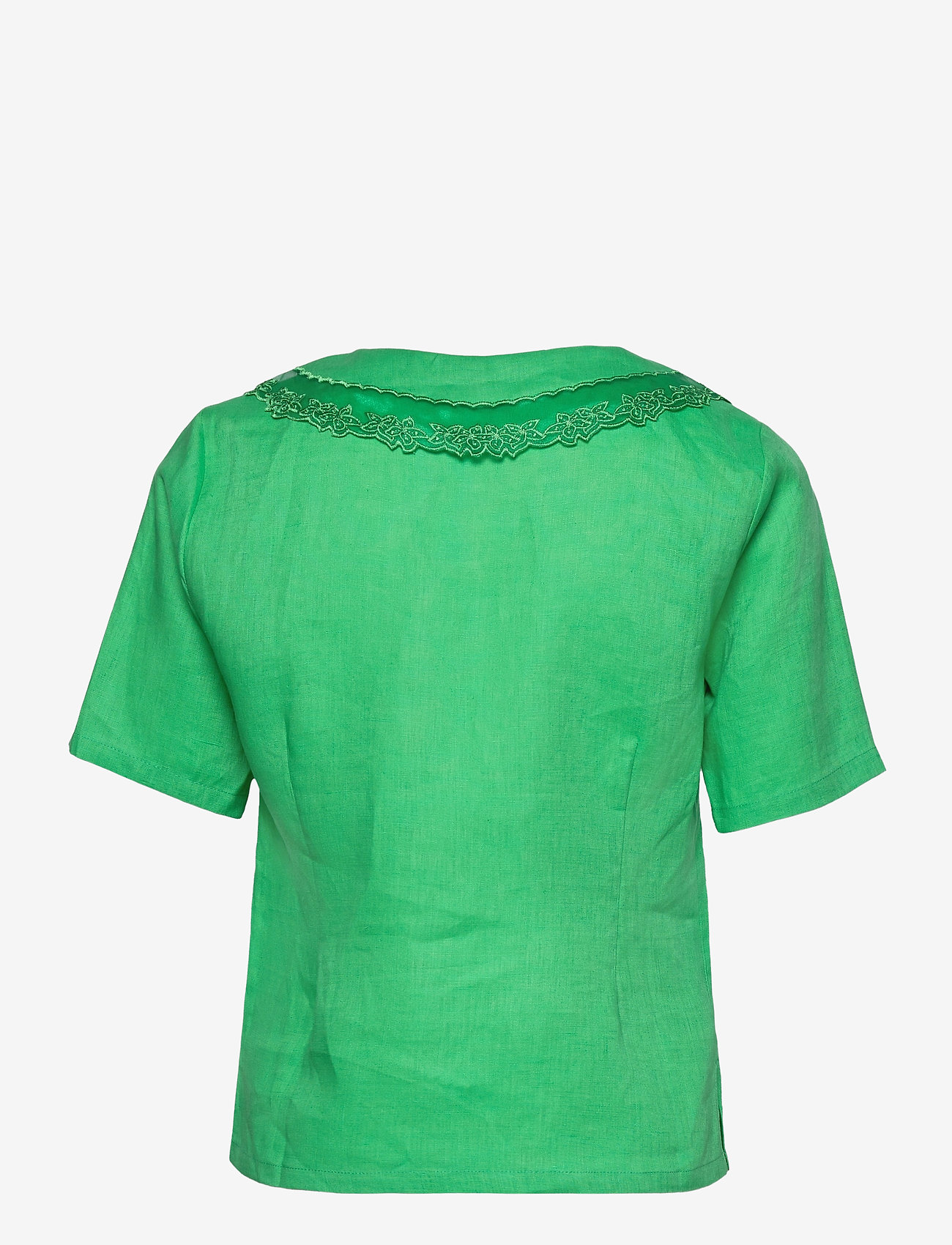 Hosbjerg - CAMILLE SHIRT - kurzämlige blusen - green - 1