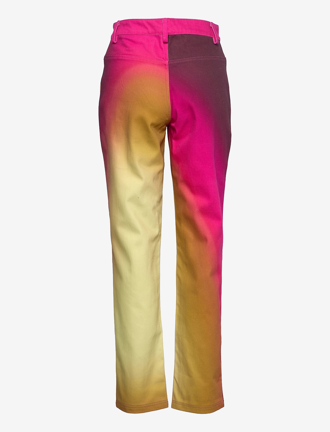 Hosbjerg - Ella Rina Fade Pants - džinsa bikses ar taisnām starām - pink/mustard fade - 1