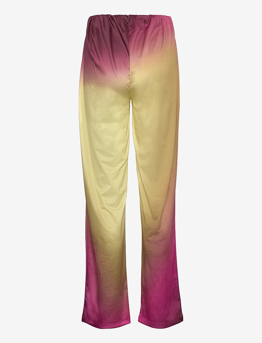 Hosbjerg - Eden Fade Riley Pants - straight leg trousers - pink/mustard fade - 1