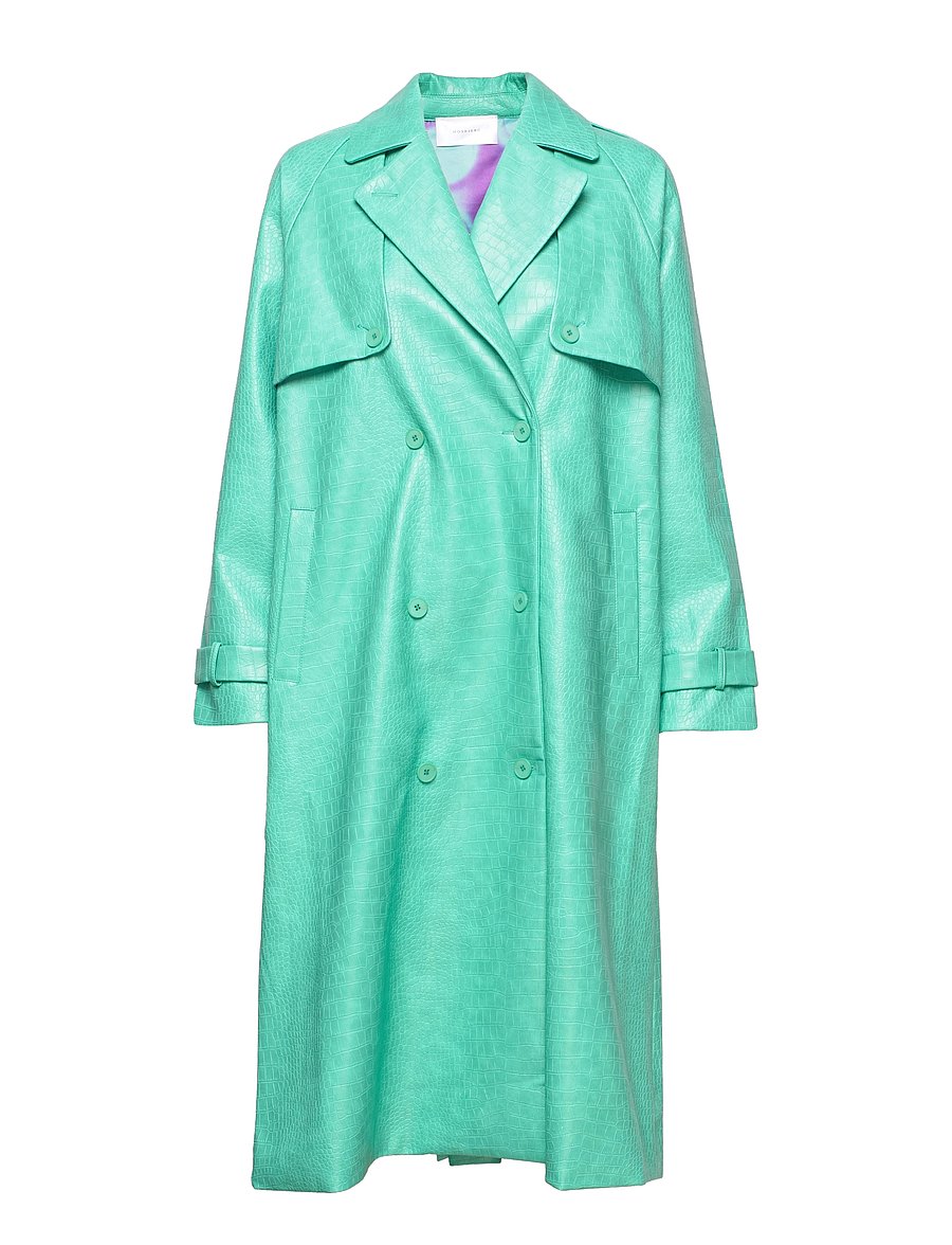 Hosbjerg - Fallon Croc Trenchcoat - turquoise - 0