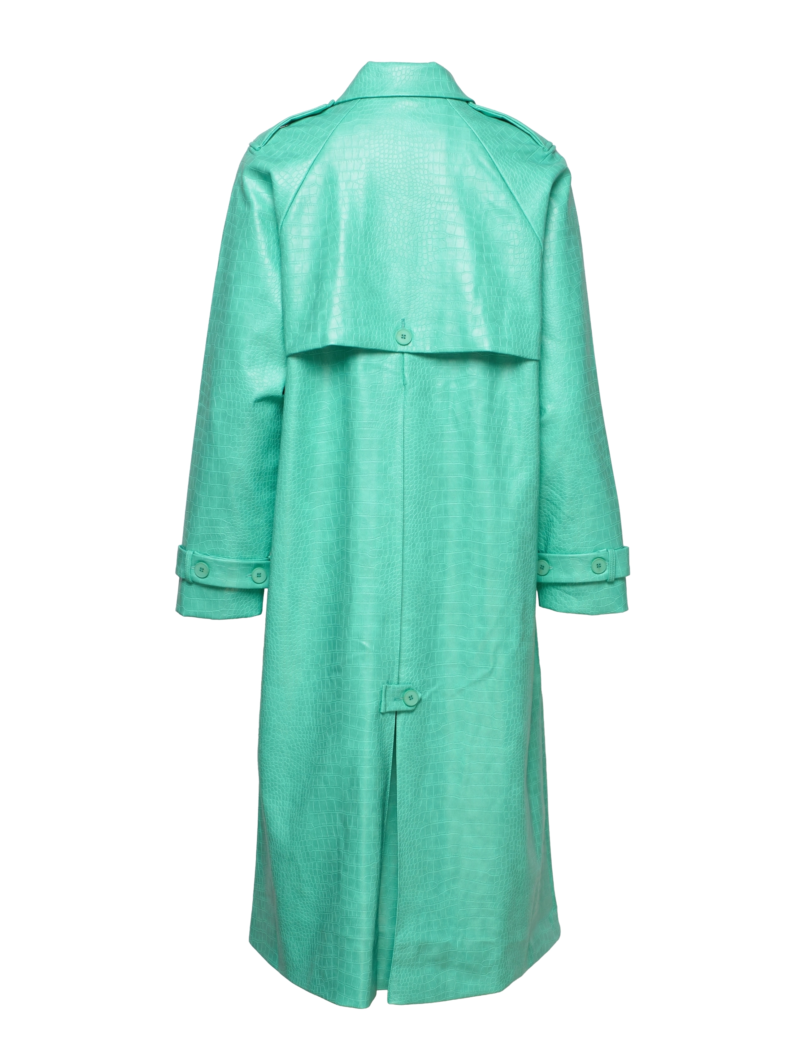 Hosbjerg - Fallon Croc Trenchcoat - turquoise - 1