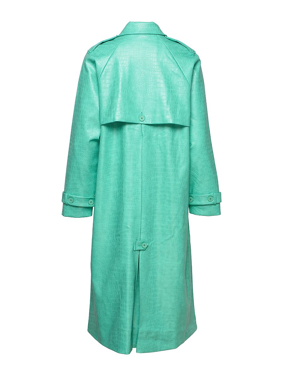 Hosbjerg - Fallon Croc Trenchcoat - turquoise - 1