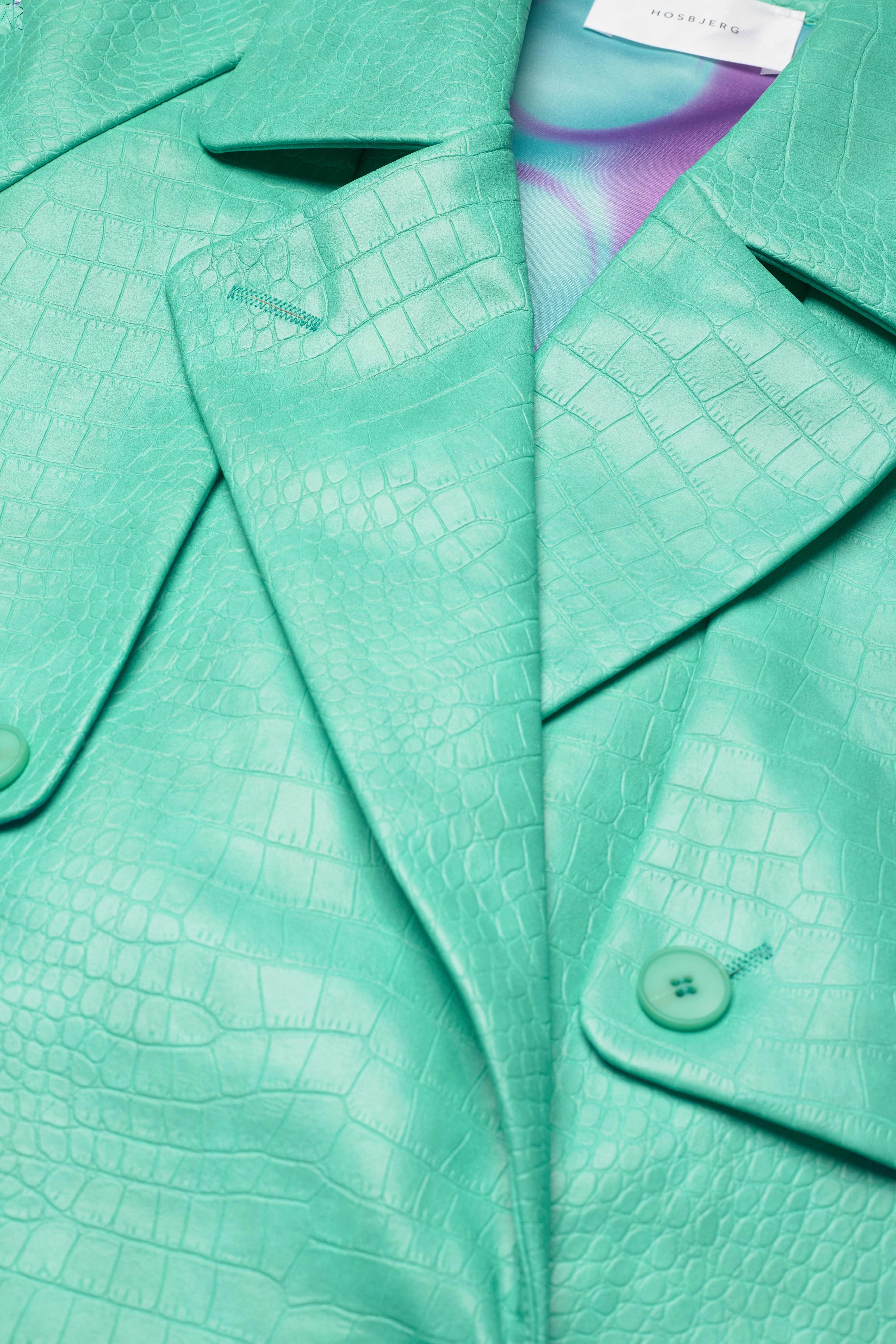 Hosbjerg - Fallon Croc Trenchcoat - turquoise - 2