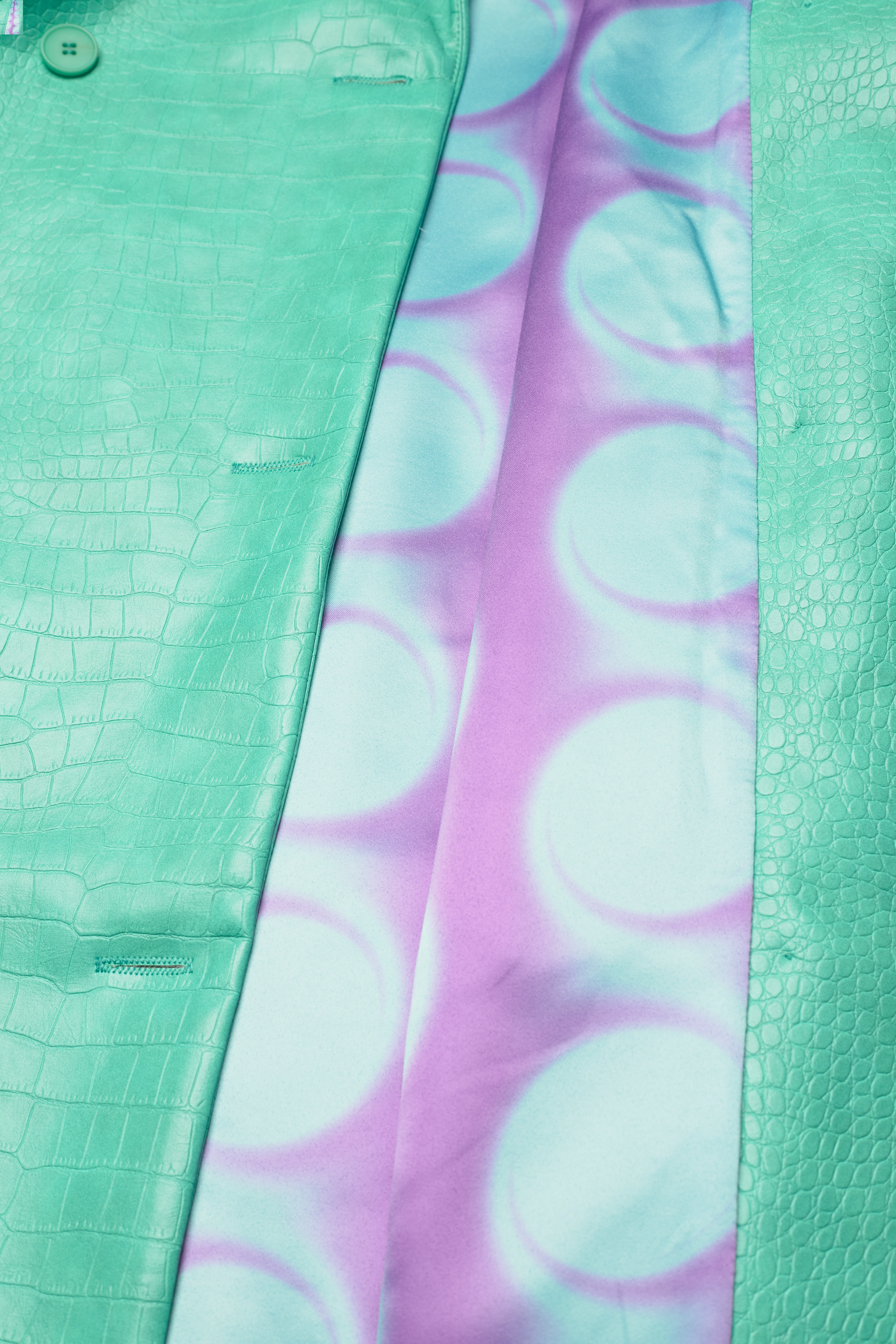Hosbjerg - Fallon Croc Trenchcoat - turquoise - 4