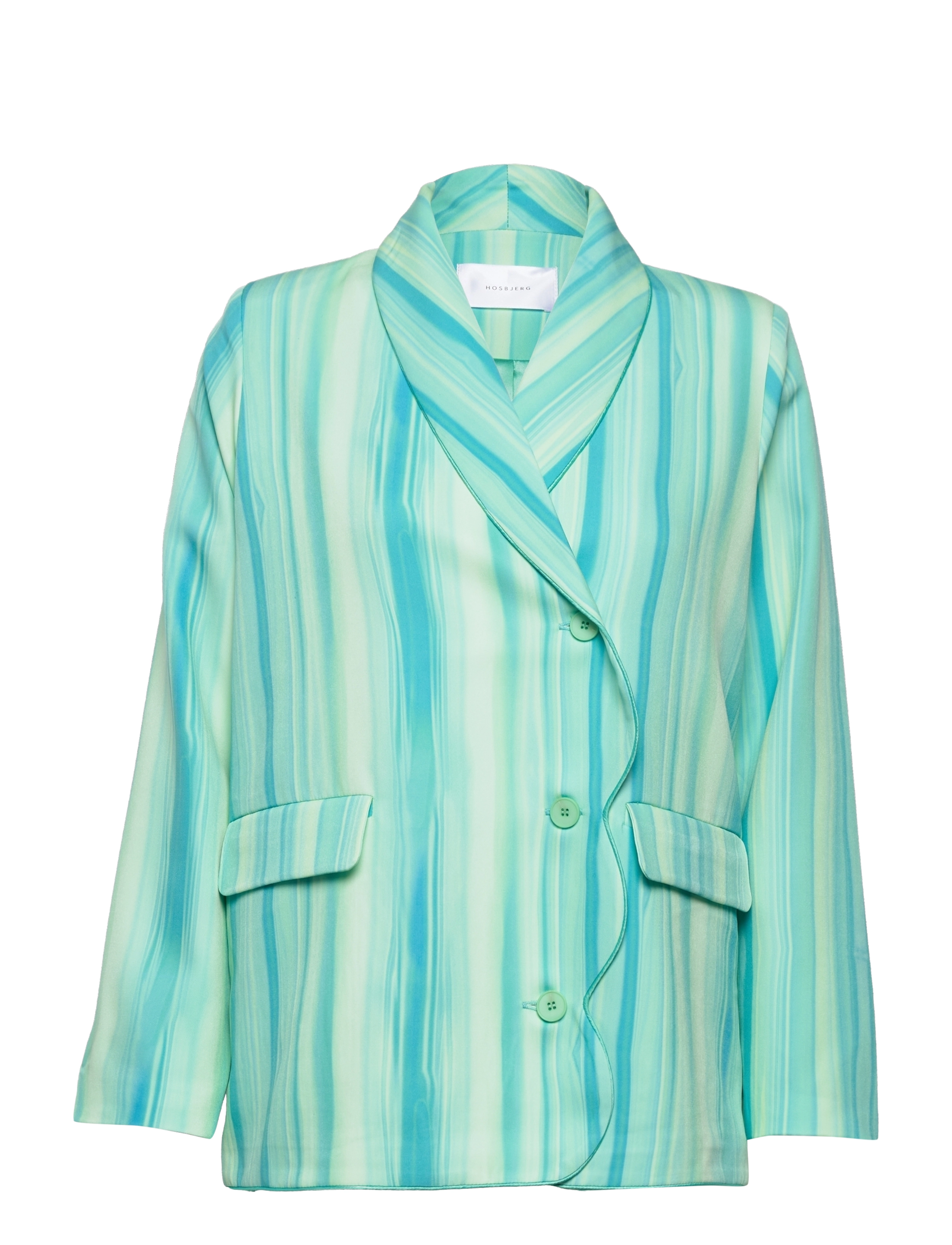 Hosbjerg Fleur Adele Blazer - Hosbjerg - SAND LINES TURQUOISE / blue