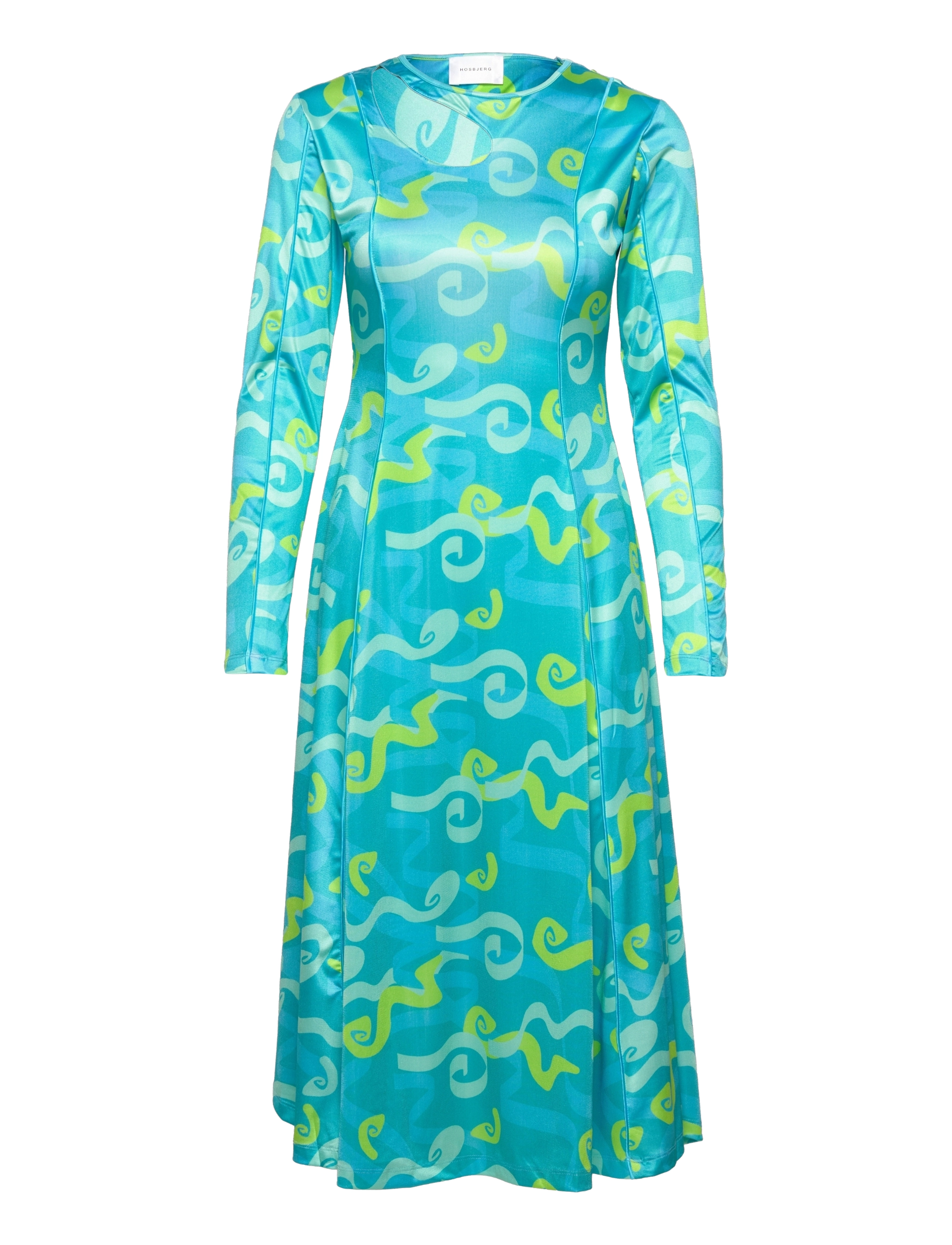 Hosbjerg Funa Asta Dress - Klær - SEA GRASS BLUE / multi