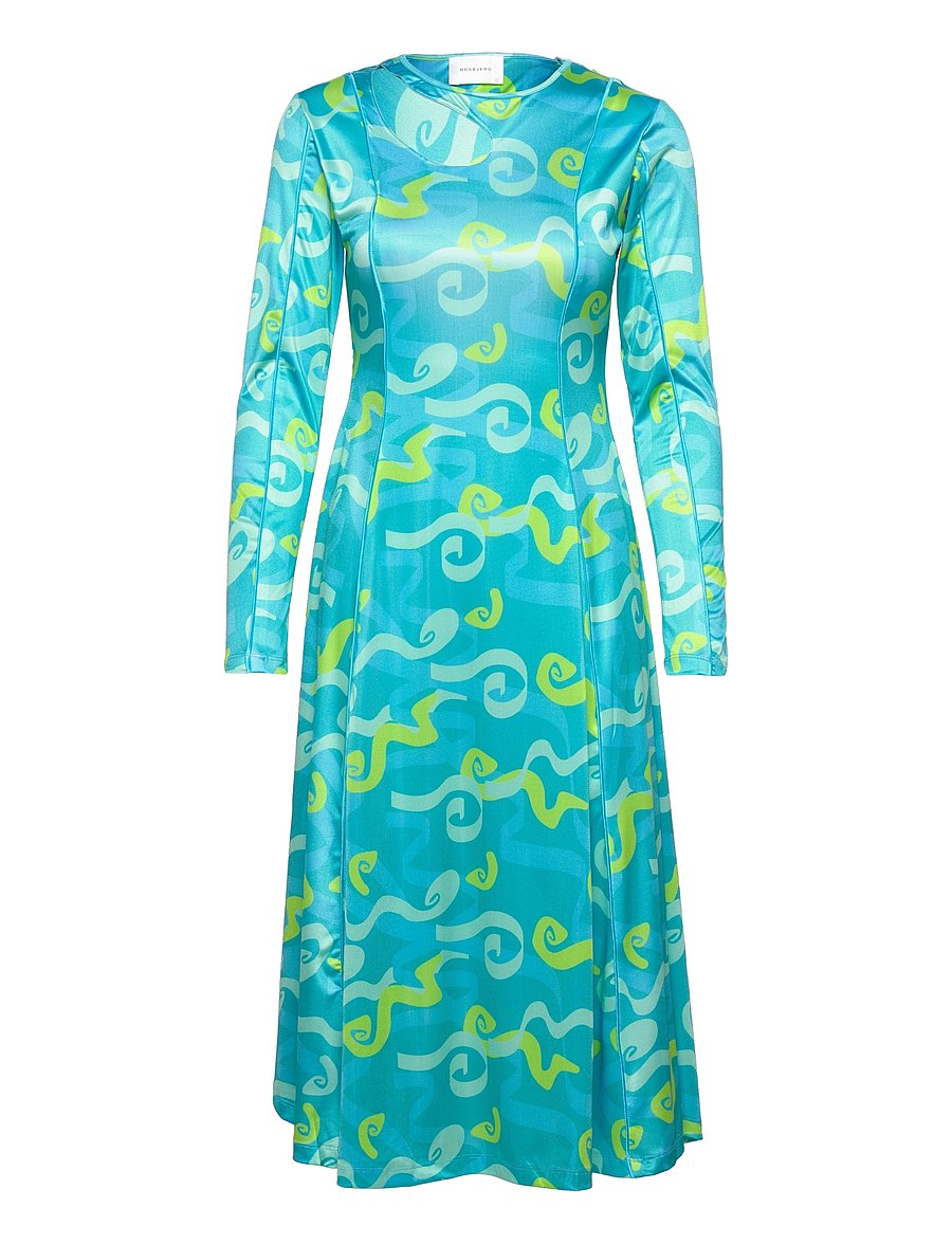 Hosbjerg - Funa Asta Dress - midikleider - sea grass blue - 0
