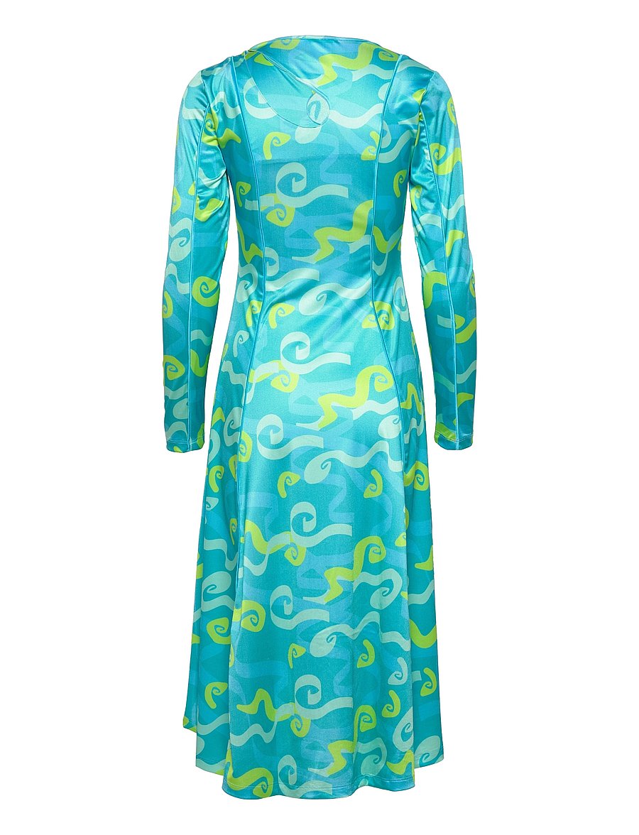 Hosbjerg - Funa Asta Dress - midikleider - sea grass blue - 1