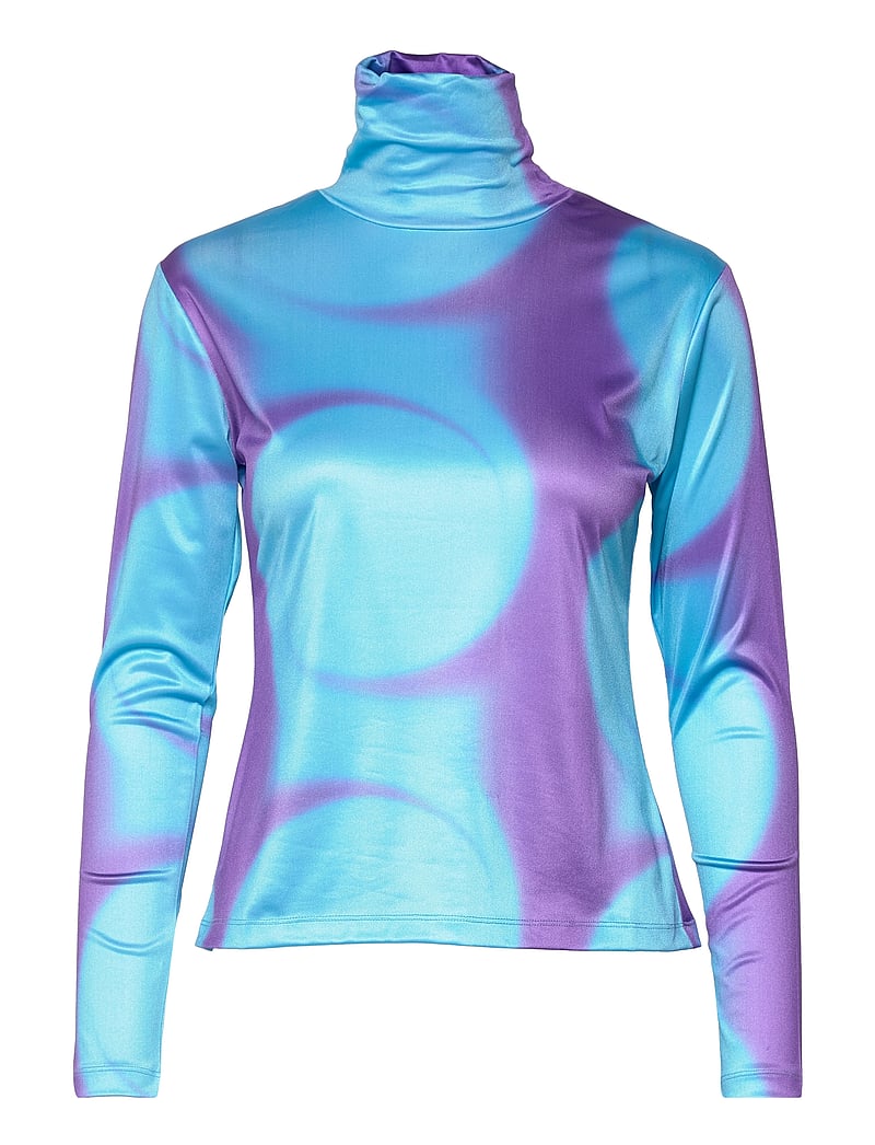 Hosbjerg - Funda Asta Turtleneck - långärmade toppar - water circle purple/blue - 0