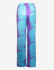 Hosbjerg - Funda Asta Pants - wide leg trousers - water circle purple/blue - 1
