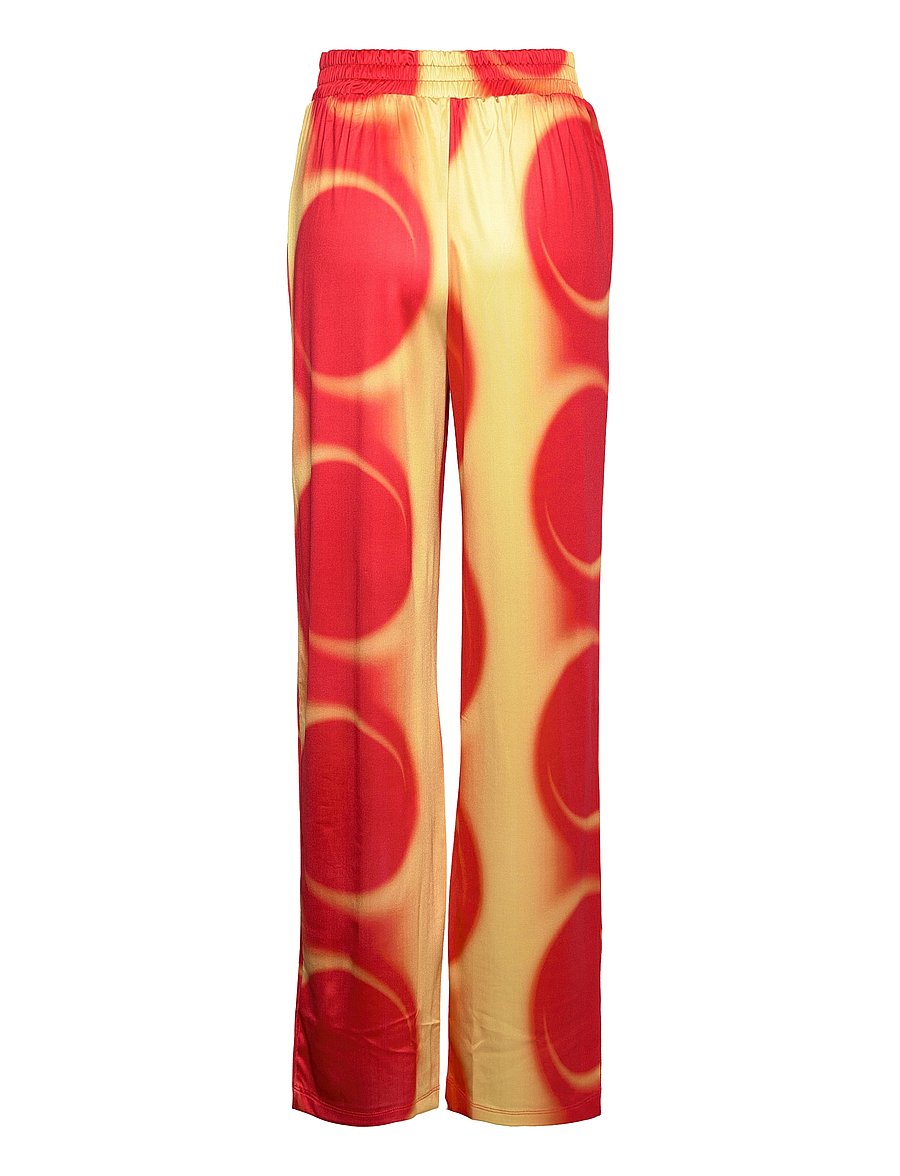 Hosbjerg - Funda Asta Pants - bukser med brede ben - water circle yellow/red - 1