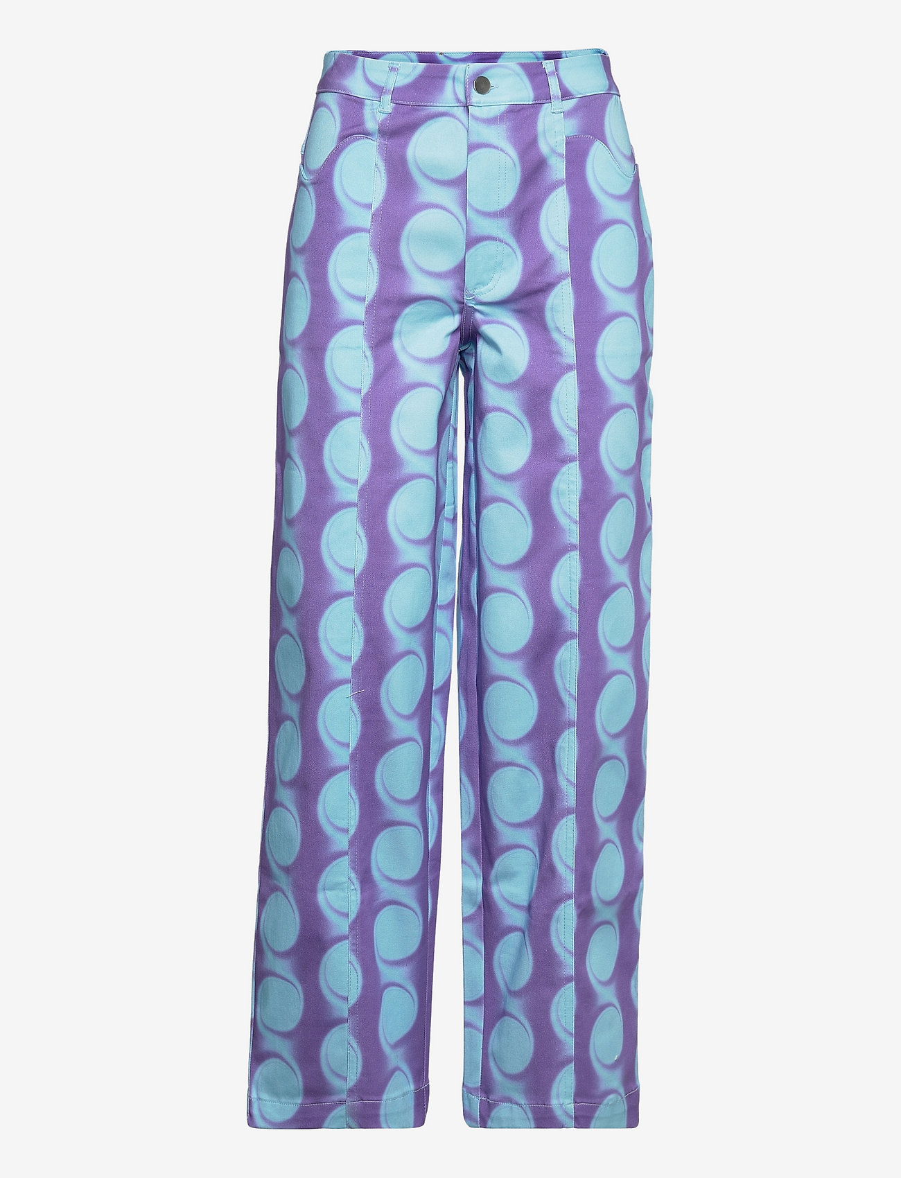 Hosbjerg - Frida Pants - laia säärega püksid - water circle purple/blue - 0