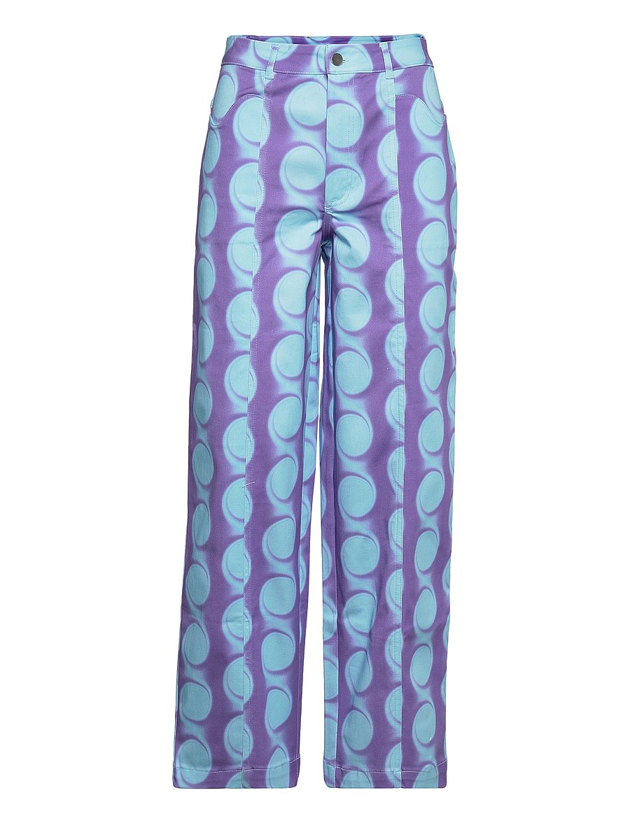 Hosbjerg - Frida Pants - bukser med brede ben - water circle purple/blue - 0