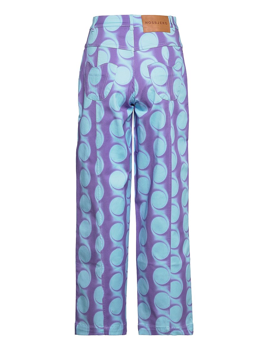 Hosbjerg - Frida Pants - bukser med brede ben - water circle purple/blue - 1