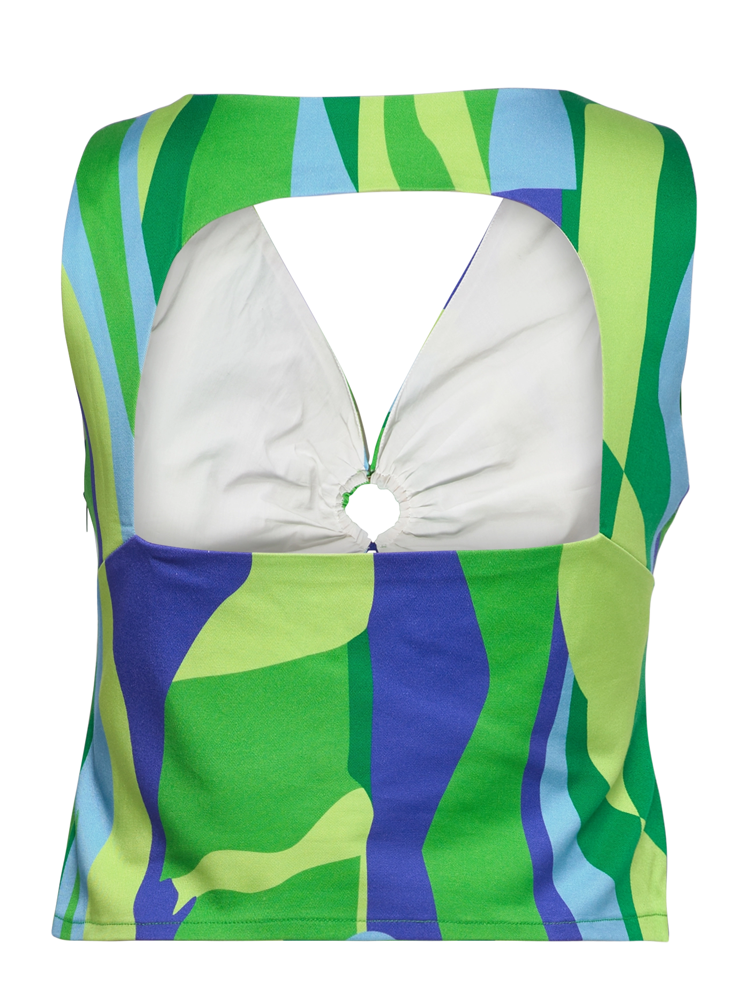 Hosbjerg - Glam Paloma Top - Ærmeløse bluser - green landscape - 2