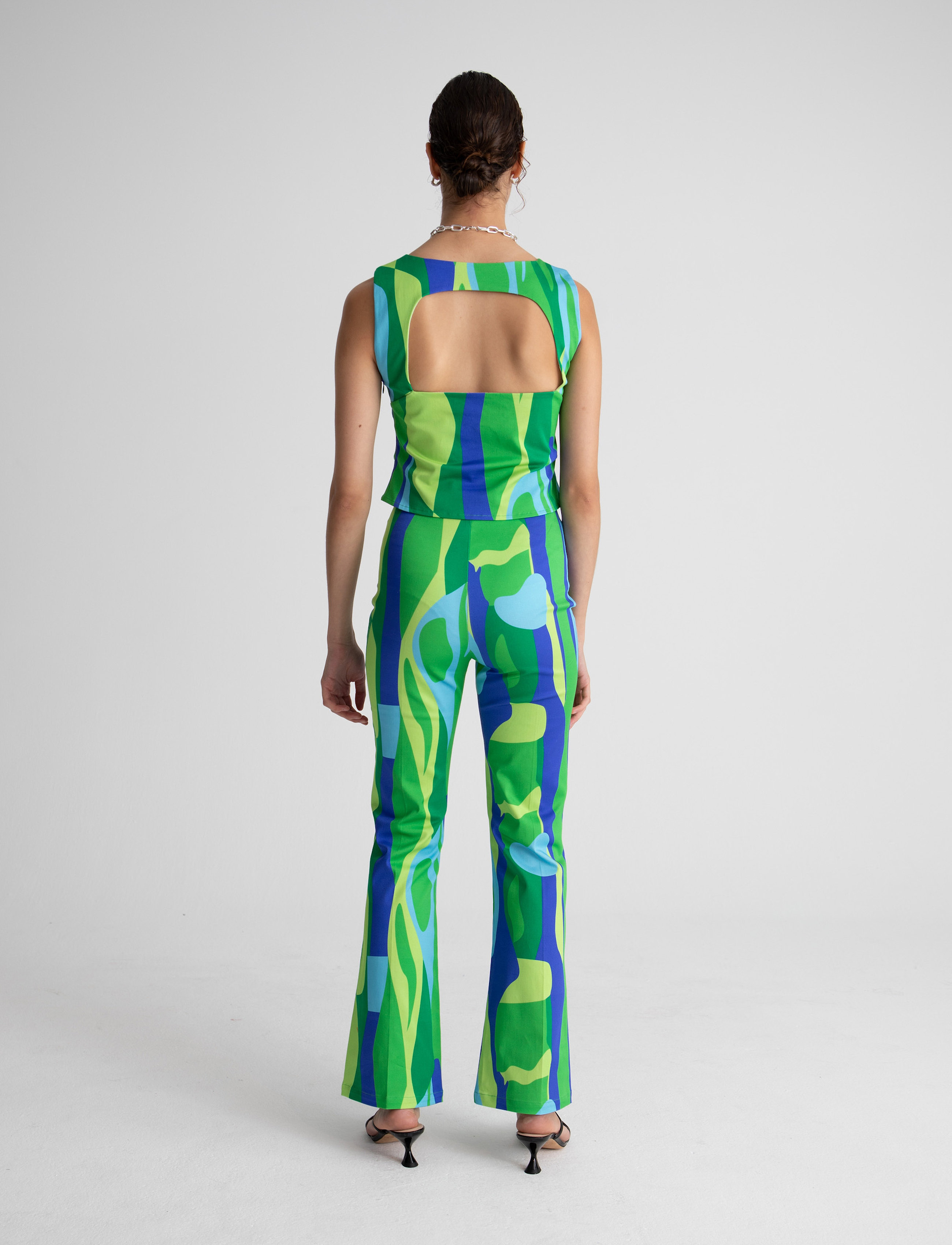 Hosbjerg - Glam Paloma Pants - kvinder - green landscape - 3