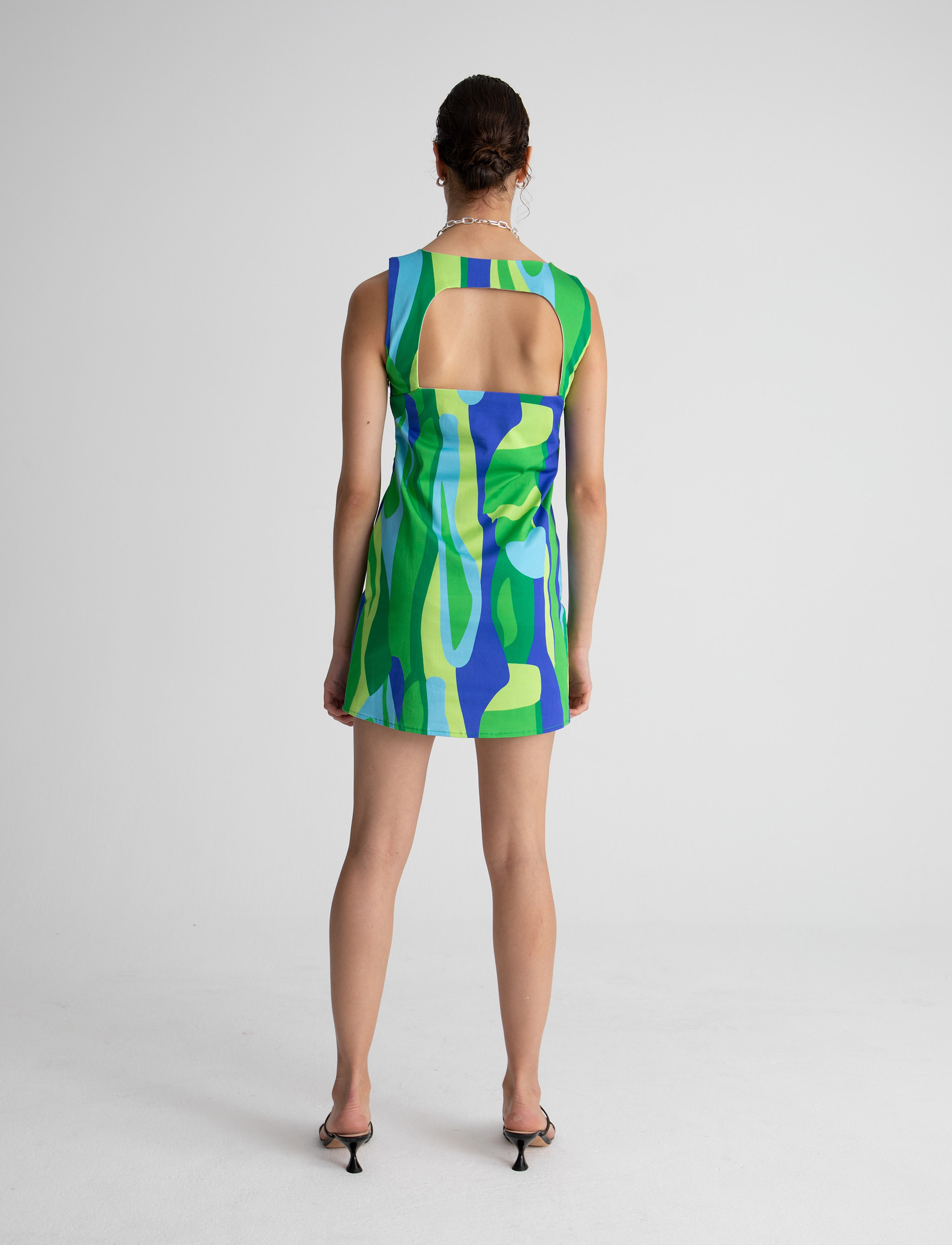 Hosbjerg - Glam Paloma Dress - korte kjoler - green landscape - 3