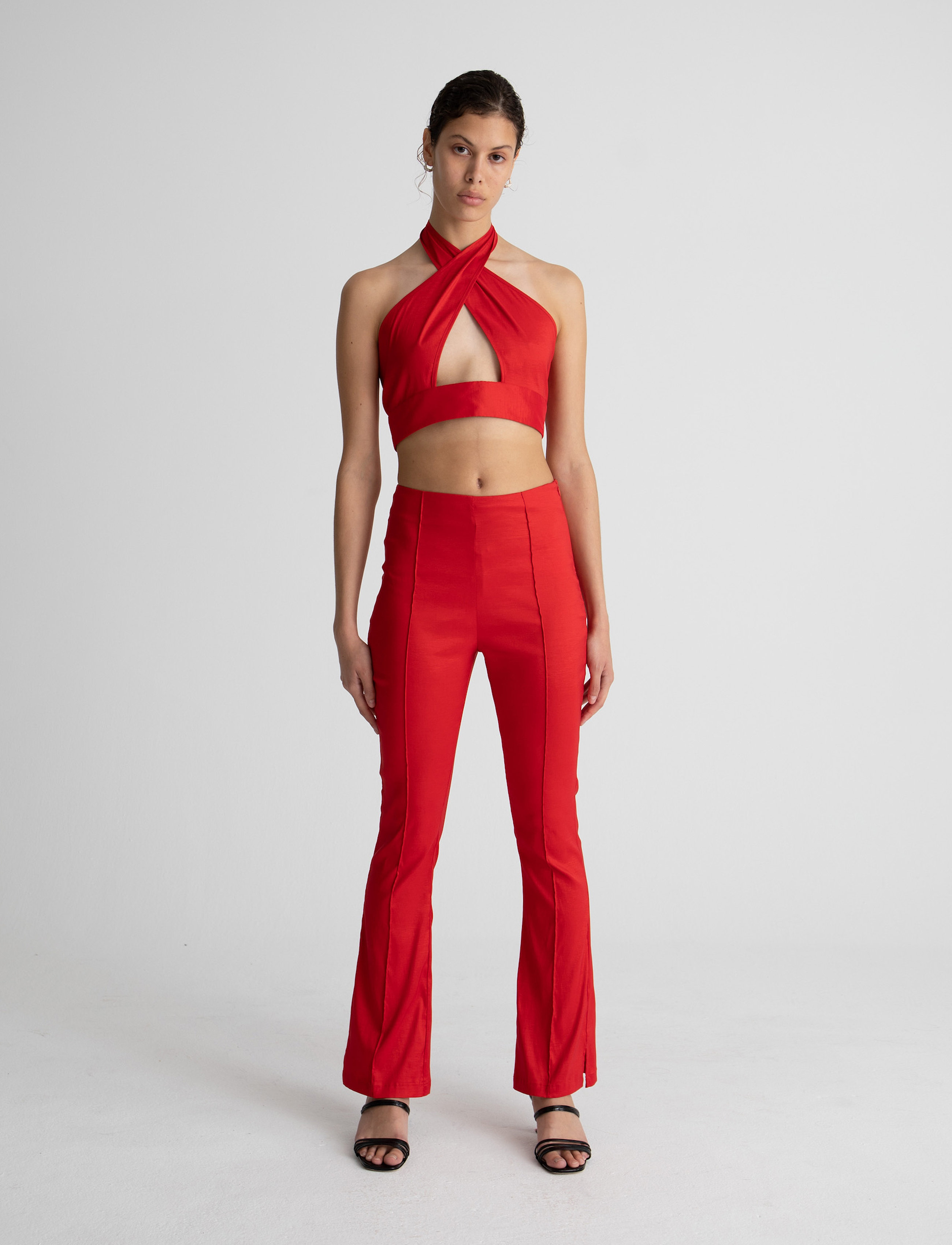 Hosbjerg Glory Pants, XS, Red, Bukser > Flared, Dame