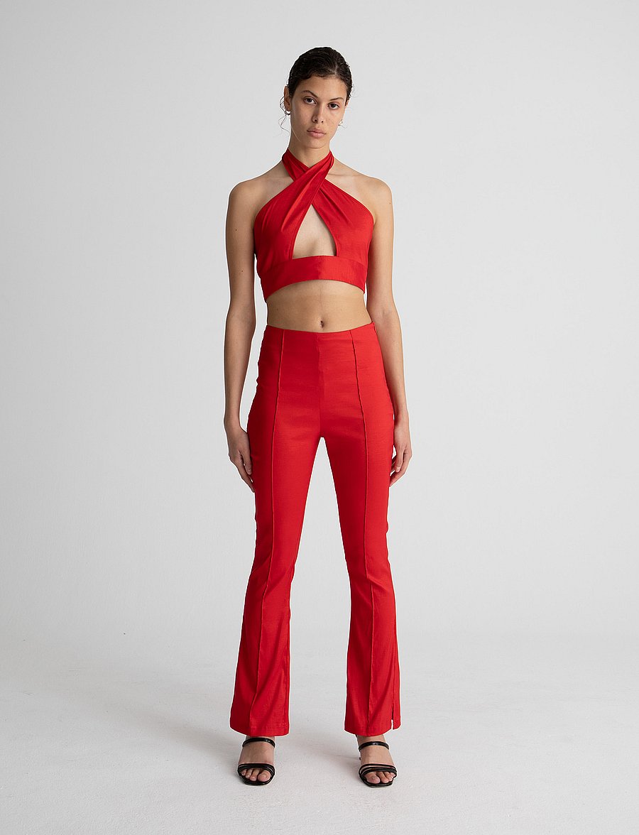 Hosbjerg - Glory Pants - trumpettihousut - red - 0