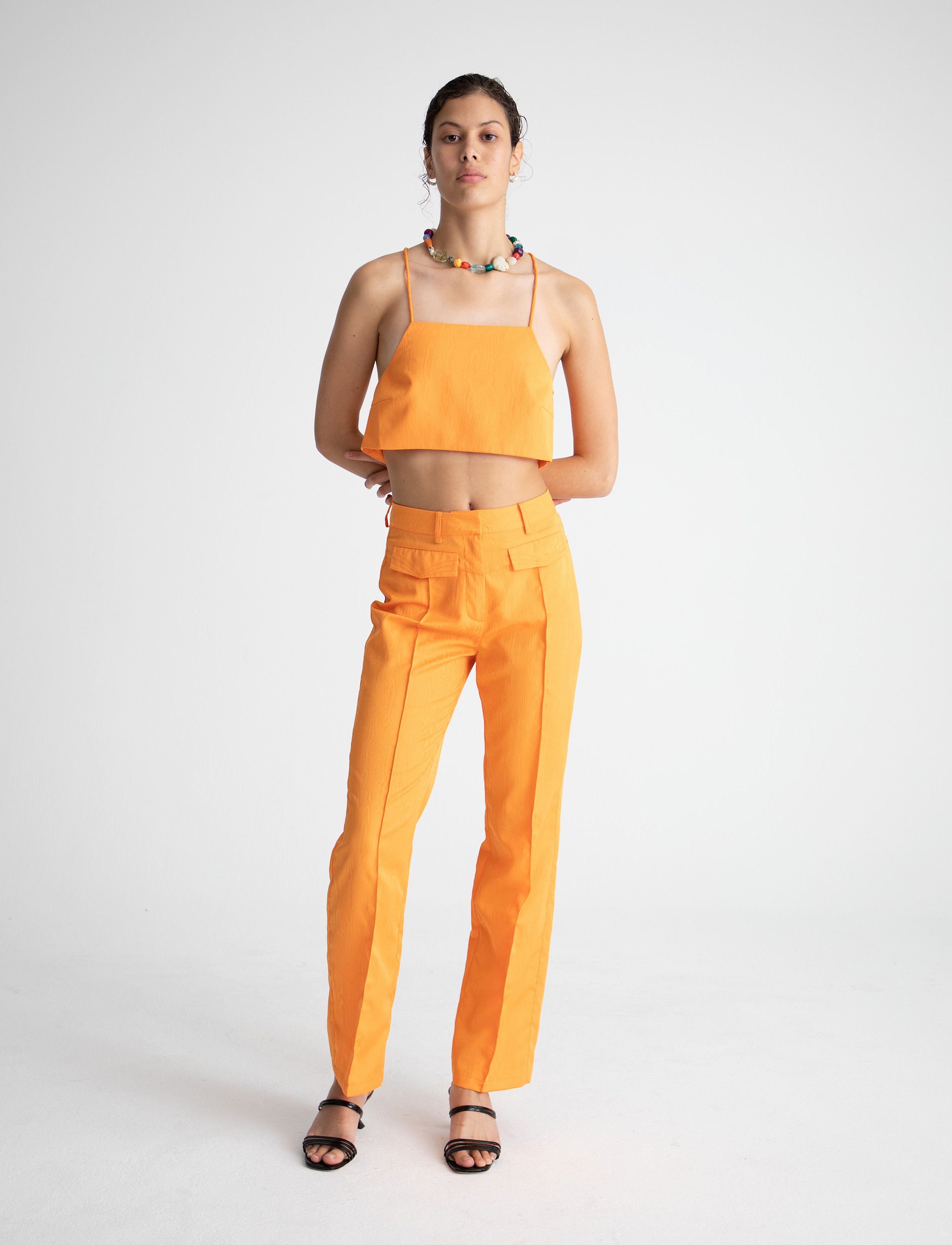 Hosbjerg Glue Pants, Kvinder, Lige Bukser, Orange, Str: XS