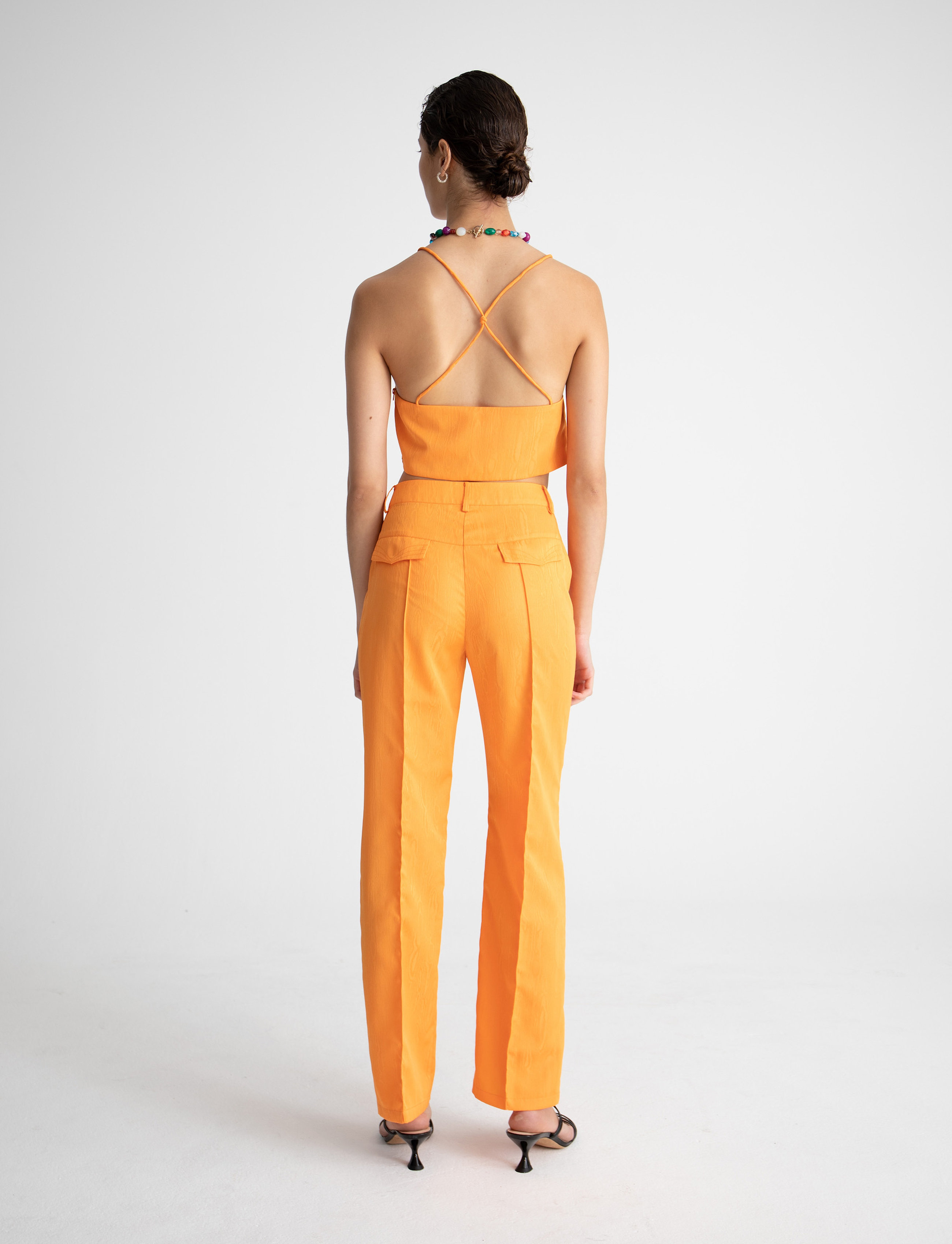 Hosbjerg - Glue Pants - straight leg trousers - orange - 3