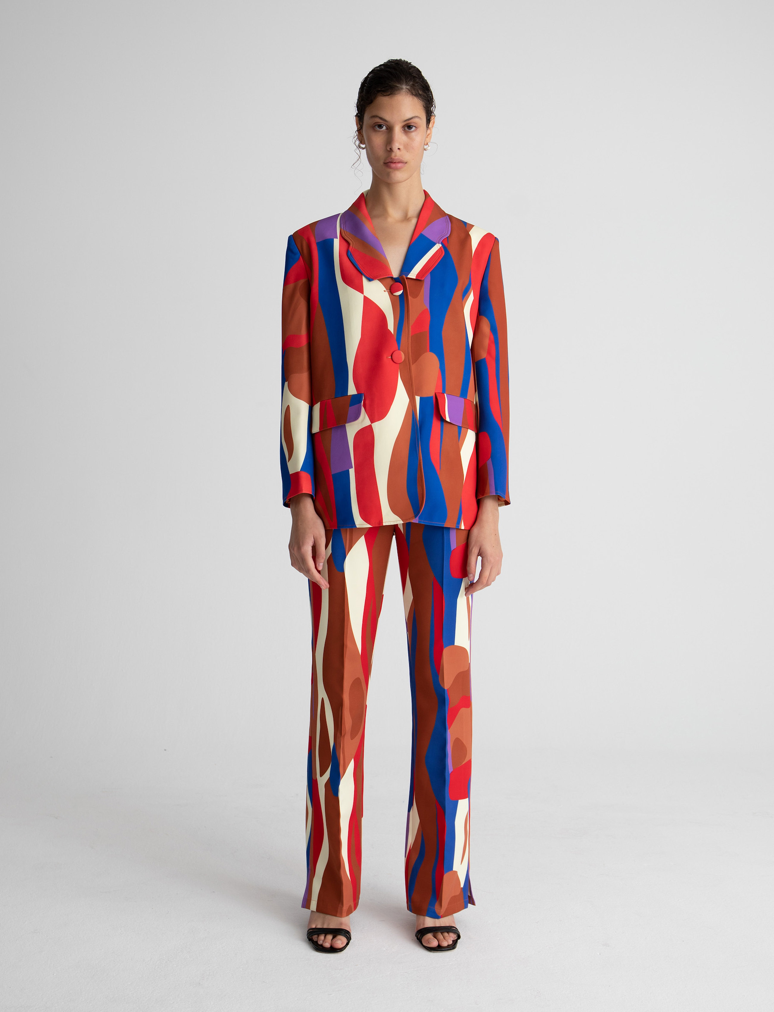 Hosbjerg Greta Adele Pants - Bukser - RED LANDSCAPE / multi