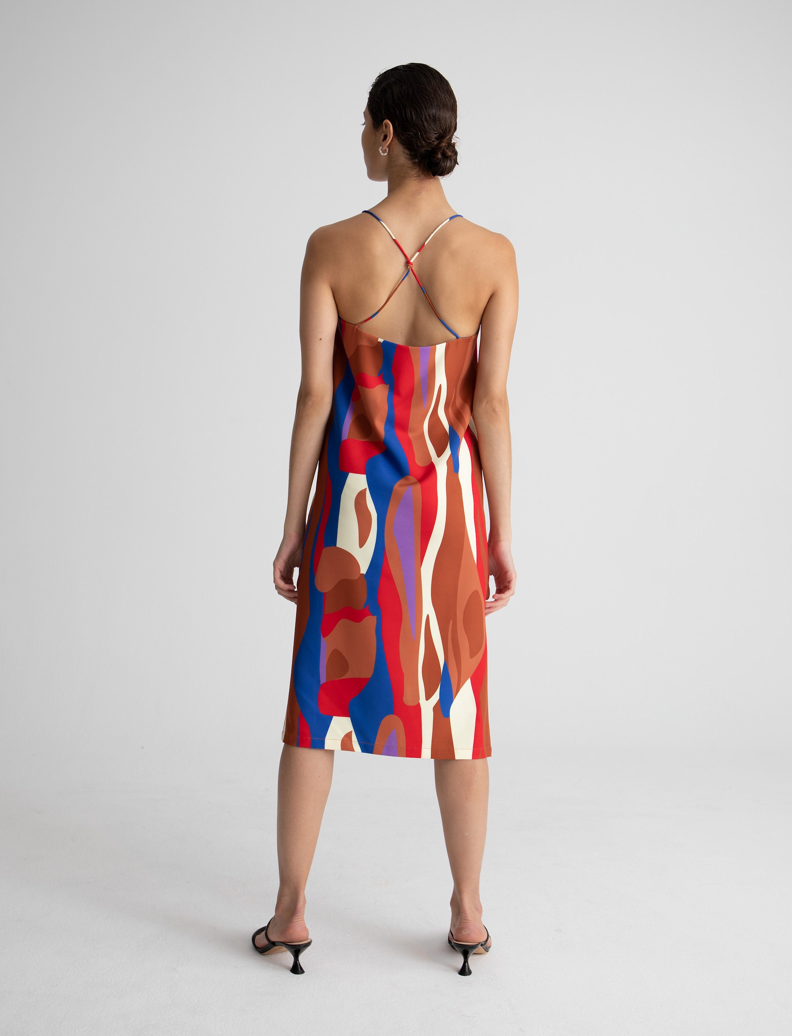 Hosbjerg - Greta Adele Slip Dress - red landscape - 4