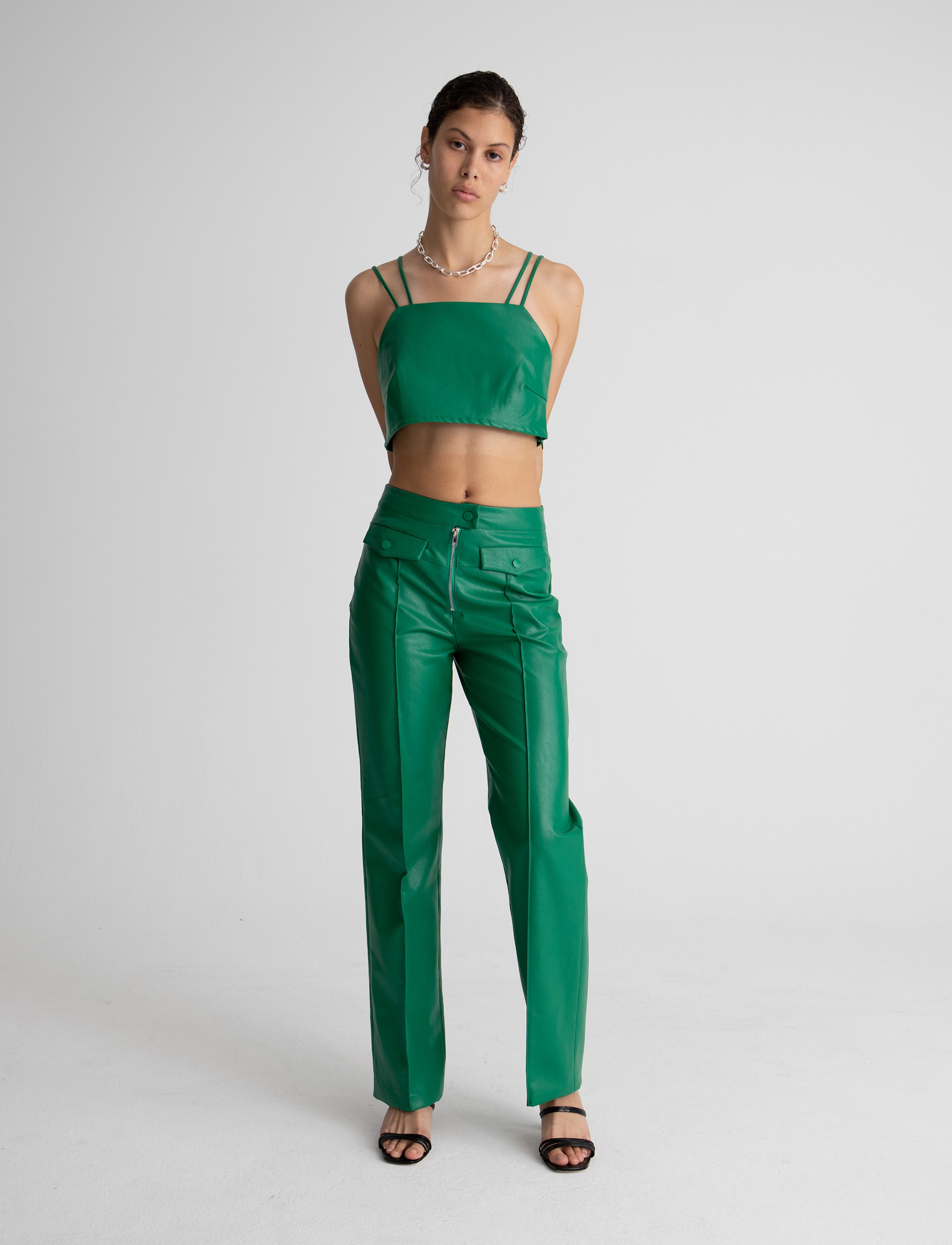 Hosbjerg Gwen Emilie Pants - Broeken - GREEN / green