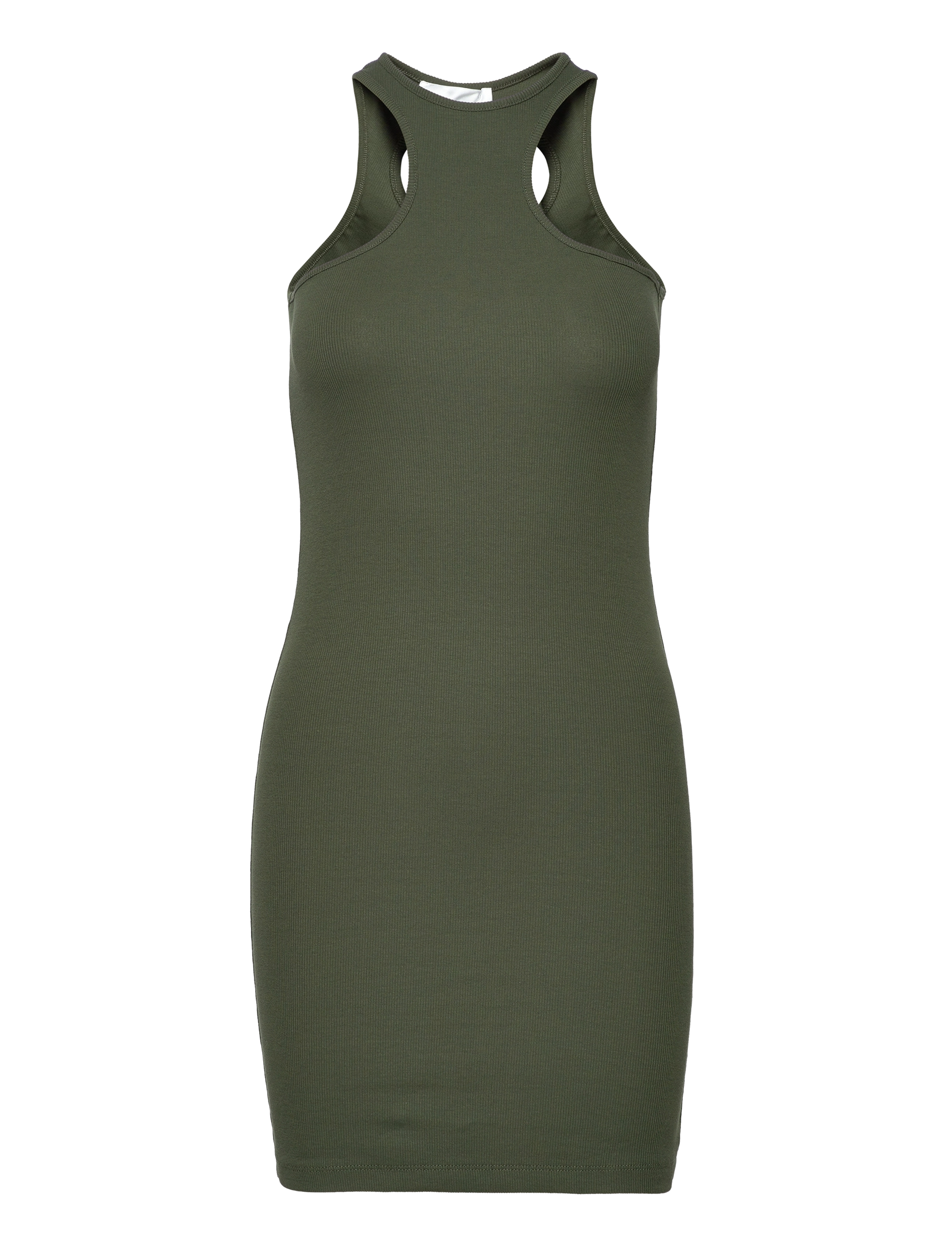 HOSBJERG Gabara Hole Rib Kleid Khaki - XS - Damen